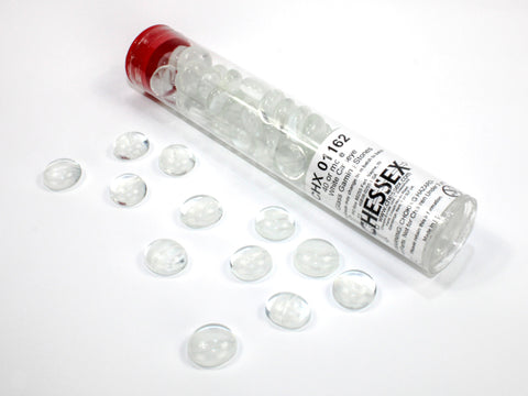 Glass Stones White Catseye (Qty 20) 5.5 Inches Tube