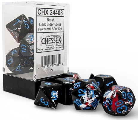 Chessex Brush Dark Side/Blue - Set of 7